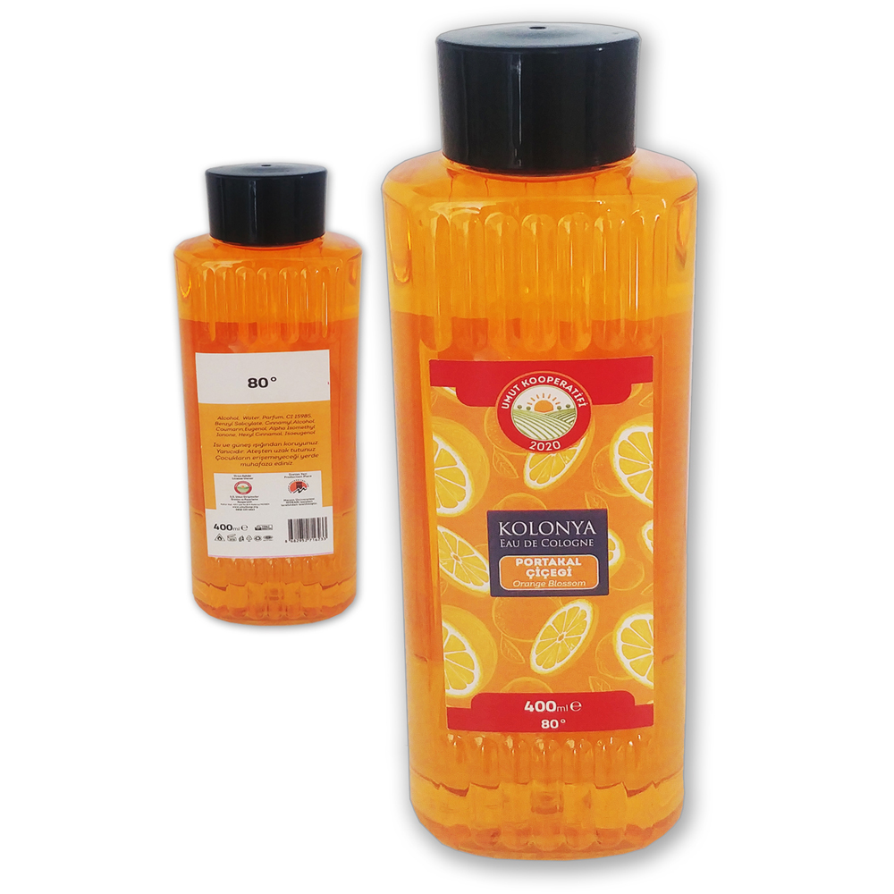 80° Portakal Çiçeği Kolonyası 400 ml – Braille Etiketli | Umut Koop