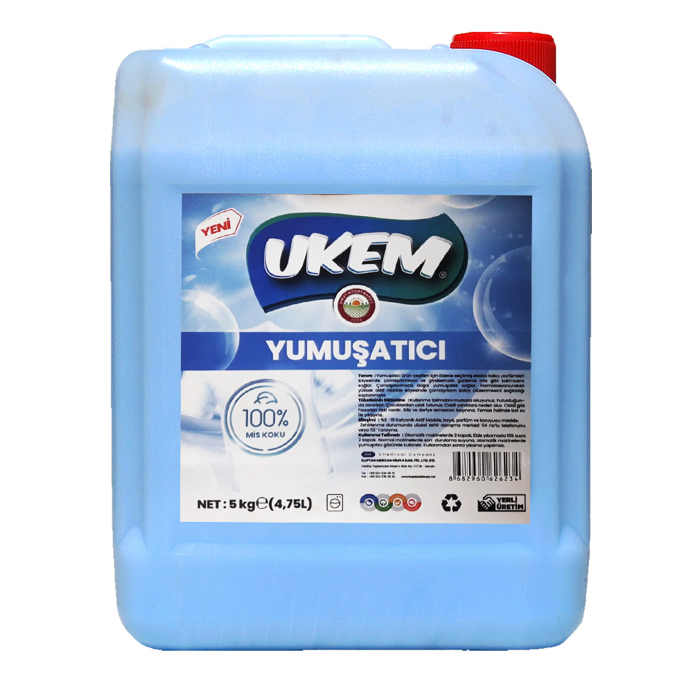 UKEM 5 Kg Çamaşır Yumuşatıcı – Kalıcı Koku & İpeksi Dokunuş