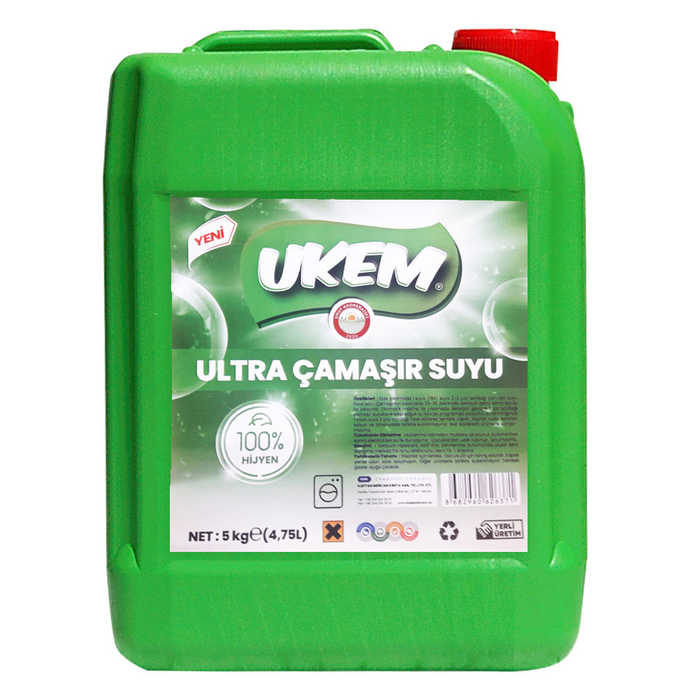 UKEM Ultra Çamaşır Suyu 5 Kg – Konsantre & Yoğun Formül