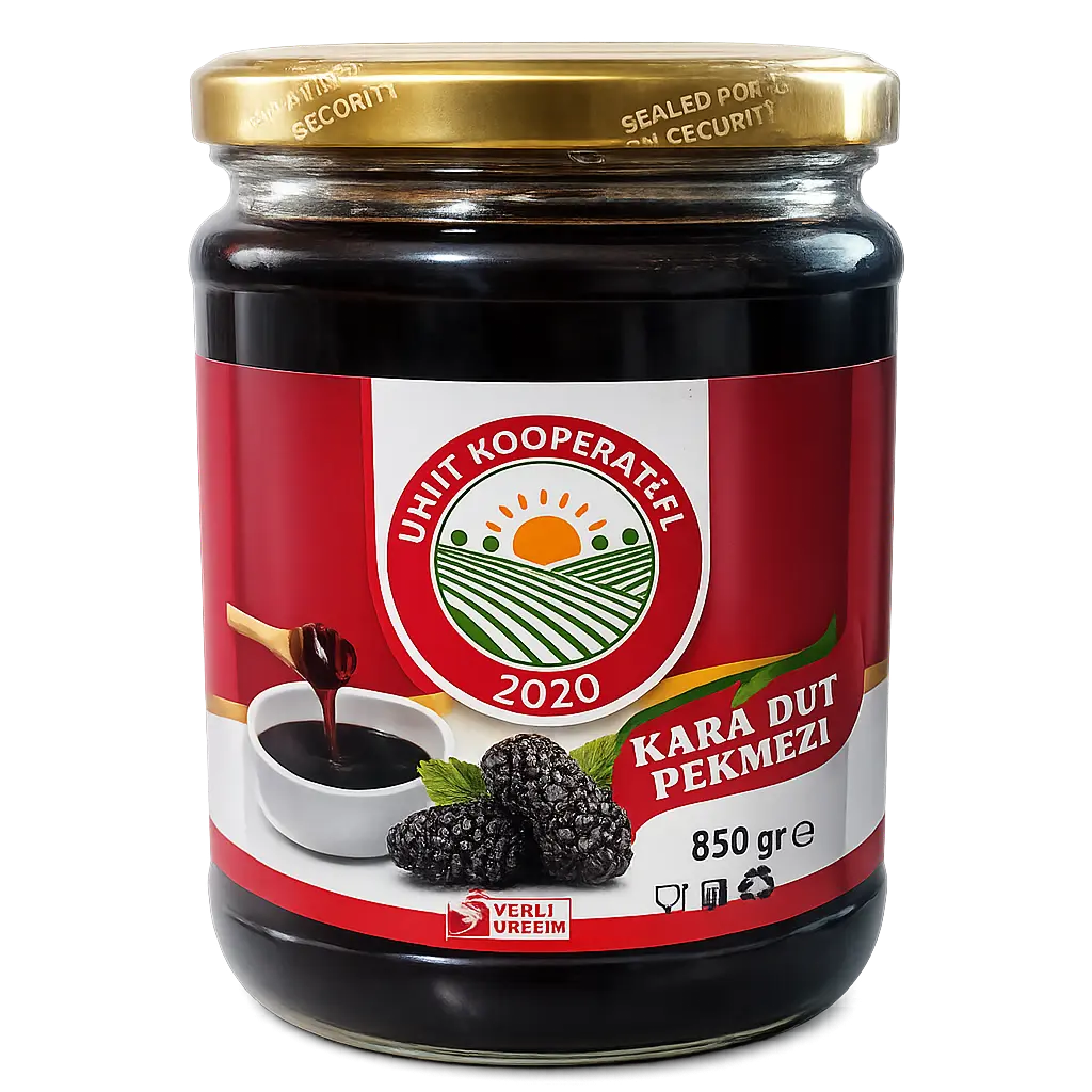 Umut Kooperatifi doğal kara dut pekmezi 850 gr cam kavanoz