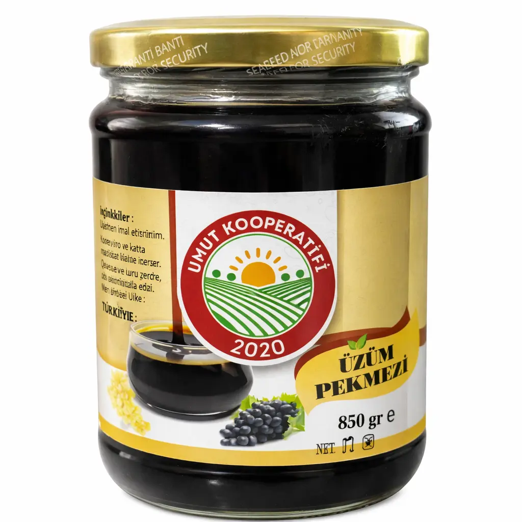 Umut Kooperatifi doğal üzüm pekmezi 850 gr cam kavanoz